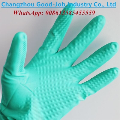 11mil Nitrile Heavy Duty Industry Gloves Unlined 3D Diamond Grain Puncture Oilproof Chemical Resistant