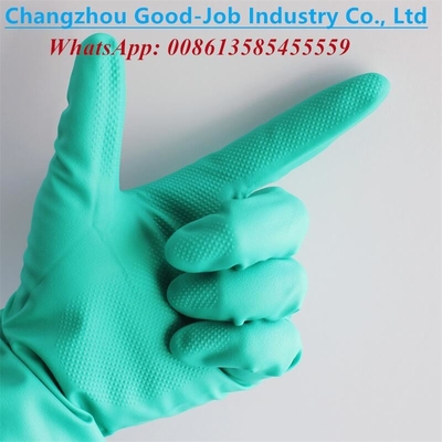 11mil Nitrile Heavy Duty Industry Gloves Unlined 3D Diamond Grain Puncture Oilproof Chemical Resistant