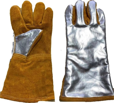 Aluminized High Temperature Resistant Gloves With Leather Palm